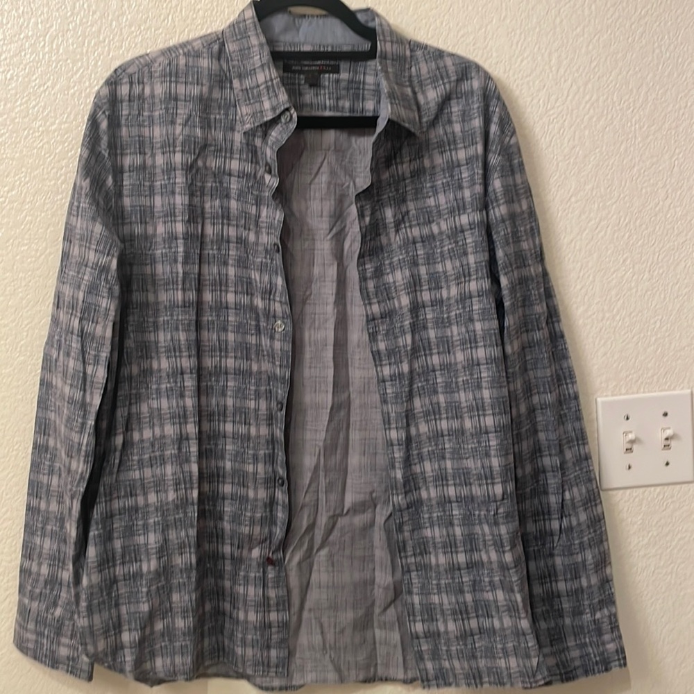 Men’s L Blue-Grey John Varatos Button Down